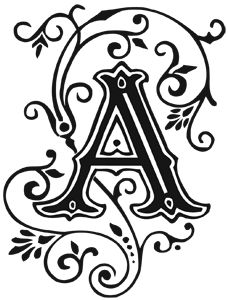 A Fancy Monogram Decal, Monogramm Alphabet, English Alphabet Letters, Alfabet Letters, Fancy Letters, Sticker Bomb, Tree Wall Stickers, A Monogram, Fancy Fonts