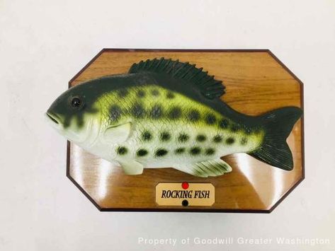 Singing Rocking Fish Stand Wall Mountable - shopgoodwill.com Singing Fish, Fish Stand, Fish Mounts, Fish Wall Decor, Online Thrift, Online Thrift Store, Fish Pet, Vintage Jewelry, Singing