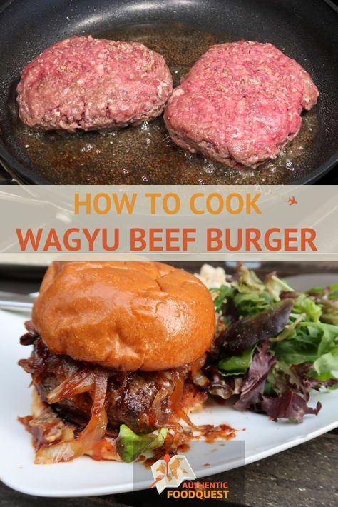 1 reviews · 20 minutes · Serves 2 · This wagyu burger recipe is for a gourmet burger you can make in your own kitchen. Make the juiciest wagyu beef burger you’ll ever eat. With cooking tips from Truffle Shuffle SF, learn how to cook… More Beef Wagyu Recipe, Wagyu Beef Burger Recipe, Wagyu Ground Beef Burger Recipe, Ground Wagyu Beef Recipe, Wagyu Ground Beef Recipes, Wagyu Burger Recipe, Ground Beef Burger Recipe, Wagyu Recipes, Wagyu Beef Recipe