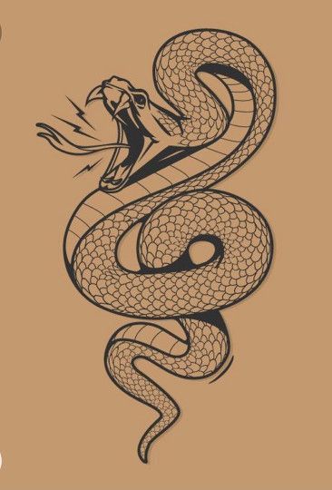 Tattoo Indien, Tattoo Lower Back, Cow Skulls, Snake Tattoos, Serpent Tattoo, Snake Drawing, Kunst Tattoos, Panther Tattoo, Snake Tattoo Design