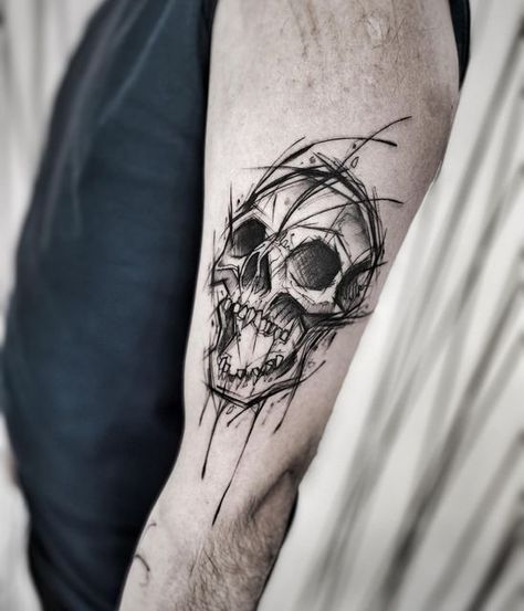 Inez Janiak-Molęcka on Instagram: "💀💀💀" Skull Forearm Tattoo, Mustang Tattoo, Small Skull Tattoo, Gotik Tattoo, Shoulder Cap Tattoo, Emo Tattoos, Brush Tattoo, Goth Tattoo, Scary Tattoos