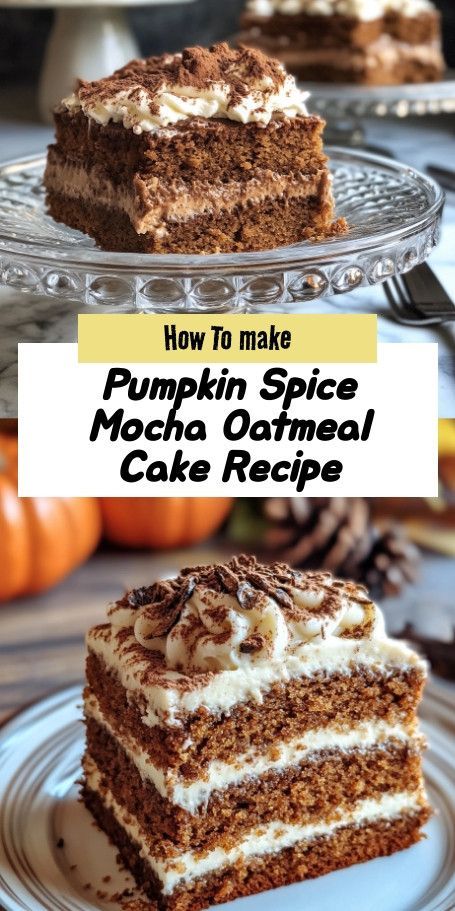 Discover the ultimate comfort dessert this autumn with our Pumpkin Spice Mocha Oatmeal Cake. Bursting with rich mocha and warm pumpkin spice, this easy-to-make cake pairs perfectly with your favorite coffee or cocoa. Perfect for cozy gatherings and festive celebrations! Pumpkin Spice Mocha, Oatmeal Snack, Oatmeal Snacks, Oatmeal Cake, Comfort Desserts, Our Senses, How To Make Pumpkin, Fall Flavors, Snack Cake