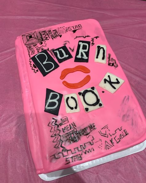 Mean girls mean girls birthday Burn Book Cake, Mean Girls Birthday, Mean Girls Party, 14th Birthday Party Ideas, Girls Birthday Party Themes, Book Cake, Birthday Activities, Birthday Inspo, Burn Book