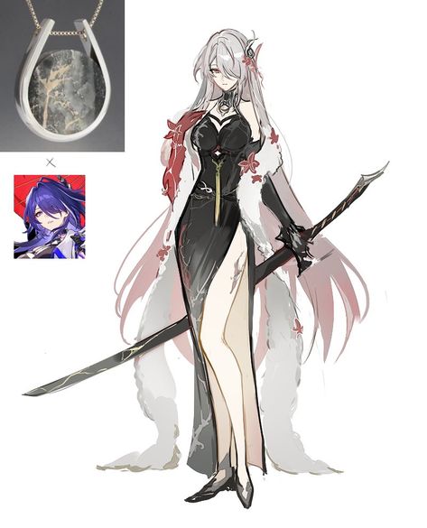 Tribe Leader Character Design, Acheron White Hair, Honkai Star Rail Inspired Outfits, Honkai Star Rail Oc Outfits, Honkai Character Design, Obsidian Honkai Star Rail, Honkai Impact Outfits, Hsr Character Design, Archeron Hsr