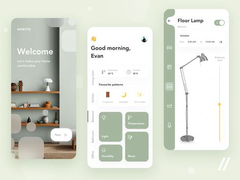 การออกแบบ Ui Ux, Ui Design App, Smarthome App, Application Ui Design, App Design Trends, Home Design App, App Home Screen, Ui Ux 디자인, Ui Design Dashboard