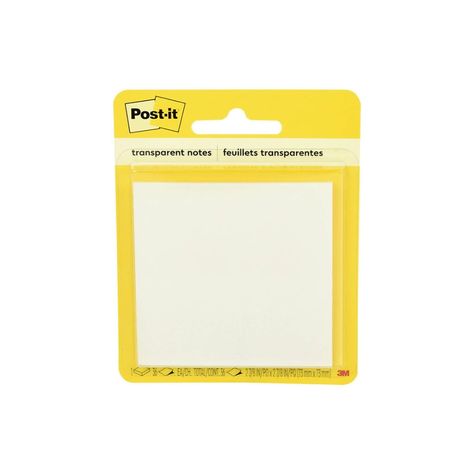 Post-it® Transparent Notes, 2-7/8" x 2-7/8", 36 Sheets/Pad, 1 Pad/Pack (600-TRSPT) | Quill.com School Supplies Target, Clear Sticky Notes, Back To School List, College Supplies, A5 Binder, Transparent Sticky Notes, Cute School Stationary, Note Sheet, School List