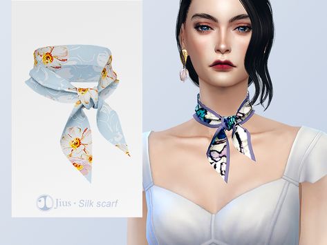 Jius-Silk scarf 01 Sims 4 Decades Challenge, Sims 4 Collections, Sims 4 Mods Clothes, Sims 4 Cas, Sims 4 Cc Finds, Sims 4 Clothing, The Sims4, Sims Mods, Sims 4 Cc