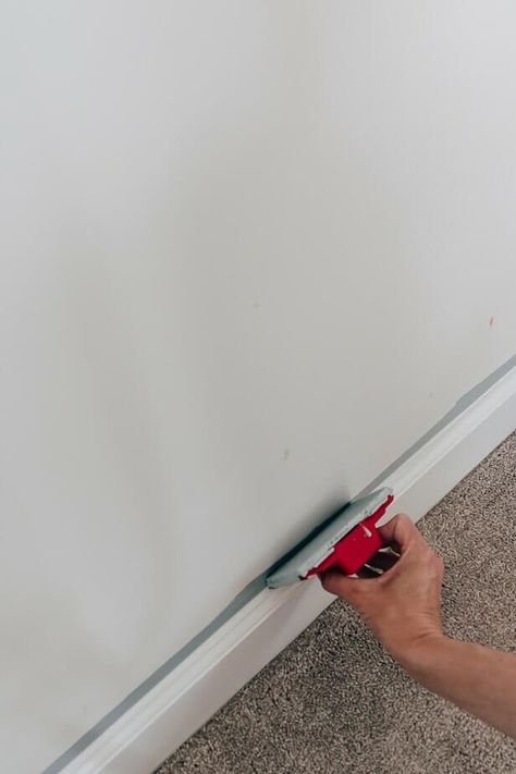 How To Paint Edges Of Walls, Painting Tools For Walls, How To Tape Walls Before Painting, Paint Edging Tips, Paint Tips And Tricks Wall, Paint Edger Tools, Painting Tips Walls, Painting Trim Tips, Painting Corners