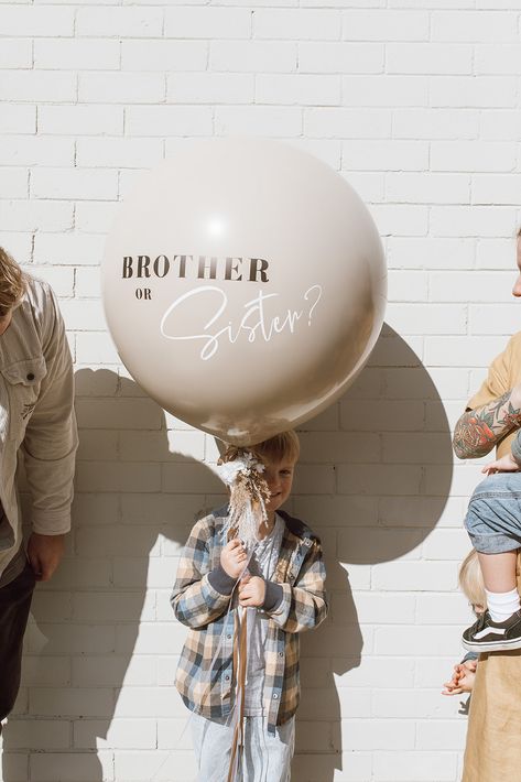 "Brother or Sister?" 5 Tips to create a fun gender reveal photoshoot for just you your family. Using our Luxury Customised Gender Reveal Balloons.

At Newcastle Dried Flower Co we work with you to create a sophisticated personalised balloon that suits your style. We are Newcastle and Lake Macquarie's only Luxury Customised Balloon Designers. Unique Gender Reveal With Sibling, Confetti Gender Reveal Photography, Gender Reveal Studio Photoshoot, Brother Or Sister Gender Reveal, Sister Gender Reveal, Gender Reveal Photoshoot, Sibling Gender Reveal, Baby Reception, Reveal Photoshoot