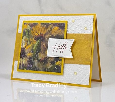 One More Card Using Stampin' Up! Splendid Autumn Designer Series Paper - Stamping With Tracy Fall Cards Handmade, Designer Paper Cards, Dsp Cards, Paper Sunflowers, Valentines Gift Box, Holiday 2024, Autumn Paper, Card Sketch, Card Folds