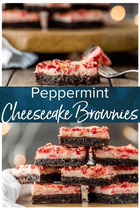 Peppermint Brownies Recipe, Peppermint Dessert, Christmas Cheesecake, Christmas Brownies, Future Chef, Peppermint Cheesecake, Xmas Desserts, Peppermint Brownies, Desserts Christmas