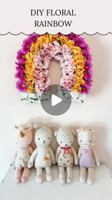 Kelsi Savage on Instagram: "🌈 DIY Floral Rainbow 🌈⁣
⁣
Here’s a super fun DIY you can make with pool noodles, hangers & faux flowers! This turned out so cute and I think it would be perfect for a girl’s bedroom or a party decoration! ⁣
.⁣
.⁣
.⁣
.⁣
#diycraft #diycrafts #rainbow #rainbows #diyrainbow #diydecor #diydecoration #diydecorations #partydecor #partydecorideas #partydecorations #crafts #crafting" Pool Noodle Rainbow, Floral Rainbow, Diy Rainbow, Pool Noodles, Instagram Diy, Fun Diy, Faux Flowers, Party Decoration, Hangers