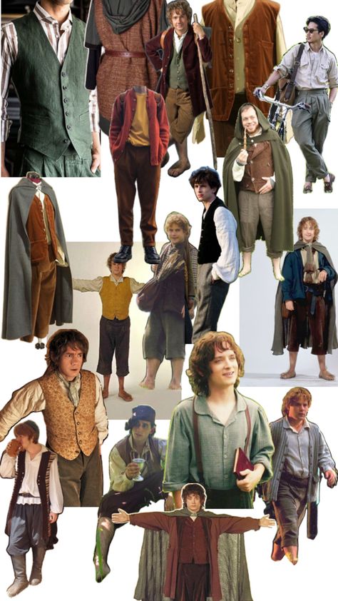 Mens Hobbit Outfit, Hobbit Clothes Men, Lotr Party Decorations, Cottagecore Outfits Men, Hobbitcore Outfits, Male Cottagecore Outfits, Hobbitcore Fashion, Cottagecore Men, Hobbit Clothes