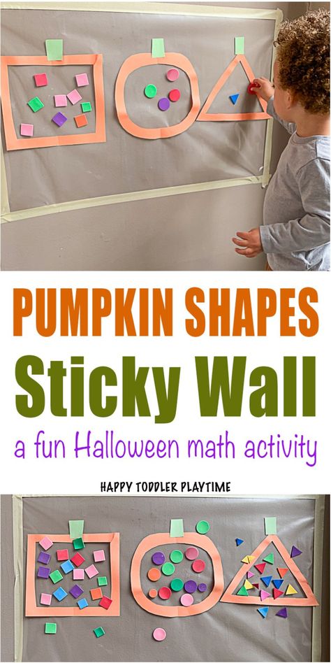 Fun Halloween Math, Pumpkin Lessons, Math Activities For Toddlers, Math Shapes, Pumpkin Shapes, Pumpkins Preschool, Fall Math Activities, Easy Math Activities, Toddler Math