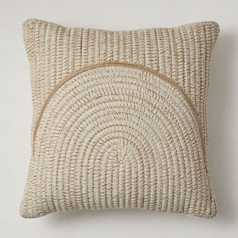 West Elm Kids, Woven Pillows, Indoor Outdoor Pillows, Round Pillow, Outdoor Pillow, Knitted Throws, Stripe Pillow, Key Details, West Elm