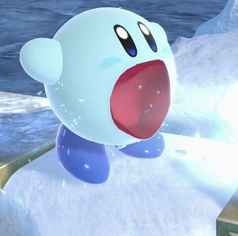 Blue Kirby Icon, Kirby Winter, Kirby Pics, Kirby Pfp, Waddle Dee, Dark Forest Aesthetic, King Boo, Kirby Art, Sailor Chibi Moon