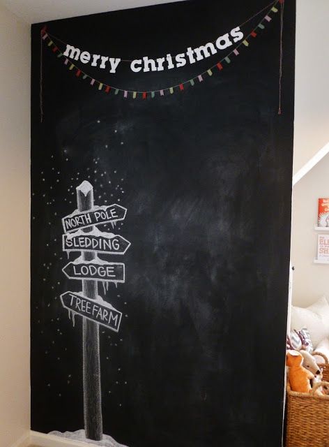 Chalk, Garland, & Banner Christmas Chalkboard Art, Blackboard Art, Chalk Wall, Chalkboard Drawings, Christmas Photo Booth, Chalkboard Lettering, Christmas Chalkboard, Chalkboard Designs, Chalk It Up