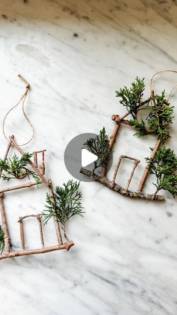 ANNIE DIAMOND💎Most Lovely Things Blog on Instagram: "Yes, we made twig 🏠 with landscaping 🏡—I’m thinking an entire Christmas tree with homemade house ornaments, or something like that! Anyway, happy Sunday! #twigcraft #sticks #twigs #diychristmas #homemadechristmas" Twig Reindeer Diy, Twig Snowflakes Diy, Diy Twig Decor, Twig Ornaments, Christmas Themed Crafts, Twig Decor, Tree Branch Crafts, Christmas Kid Crafts, Twigs Decor