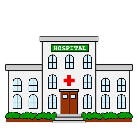 Cute Hospital Clipart Download Picture｜illustoon Doctor Supplies, Hospital Drawing, Hospital Clipart, Cute Hospital, Hospital Cartoon, Dentist Cartoon, Medical Clip Art, Book Black And White, Nurse Cartoon