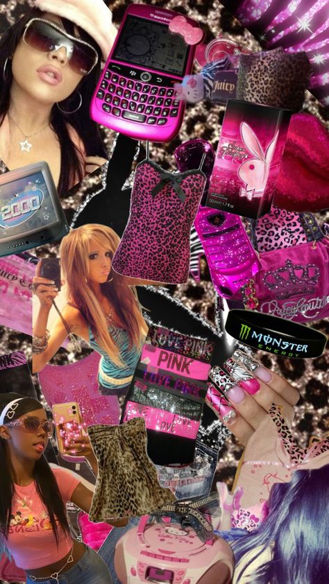 A wallpaper with trashy y2k and mcbling style and hot pink Trashy Wallpaper, Monster Energy, Pink Love, Dior, Pink