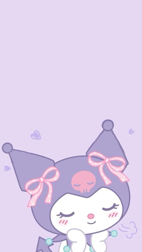 Kuromi Wallpaper, Iphone Wallpaper Violet, Pink Wallpaper Hello Kitty, Iphone Wallpaper Hipster, Iphone Lockscreen Wallpaper, Hello Kitty Backgrounds, Hello Kitty Halloween, Purple Wallpaper Iphone, Sanrio Wallpaper