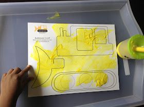 TeacherMomPlus3: Bulldozer Craft Bulldozer Craft, Preschool Construction Theme, Construction Theme Preschool, Projects For Toddlers, Preschool Construction, Construction Activities, Construction Theme, Learning Time, Community Helpers