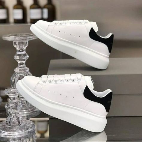 Alexander Mcqueen Sneakers, Mcqueen Sneakers, Alexander Mcqueen Shoes, Trendy Sandals, Teva Shoes, Hype Shoes, Leather Flat Shoes, White Shoes Women, Sporty Outfits