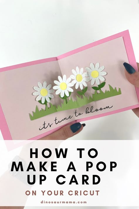 Pop Up Cards Diy Easy, Free Cricut Projects, Pop Up Cards Diy, Make A Pop Up Card, Cards Diy Easy, Pop Up Flower Cards, Cricut Birthday Cards, Pop Out Cards, Diy Pop Up Cards