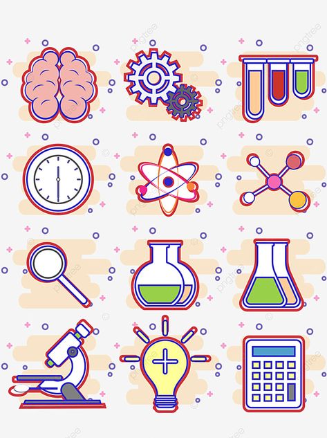 Science Related Images, Science Icons Symbols, Science Notebook Cover Ideas Aesthetic, Science Pictures Art, Science Png Aesthetic, Science Aesthetic Design, Science Aesthetic Drawing, Science Design For Notebook, Science Symbols Art