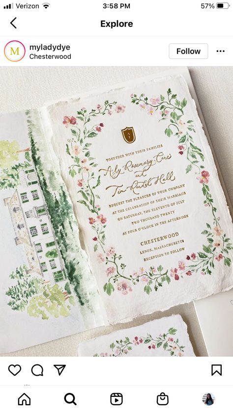 Butterfly Wedding Stationery, Garden Party Stationary, Wedding Invitations Cottagecore, Wedding Invitations Aesthetic, Handwritten Wedding Invitations, Watercolour Wedding Invitations, Botanical Wedding Theme, Disney Wedding Invitations, Illustrated Wedding Invitations