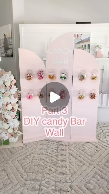 Trish 💕 Beautiful Lifestyle Blogger on Instagram: "Part 3 🌟 diy Candy Bar Wall!!! Ok you guys asked for Part 3 of my Candy Bar Wall so here it is! This is how we built the frame and structure so it won’t fall over!!! Everyone wanted to know how we made the structure to hold it up so I hope this helps! Comment “diy candy bar” for links! We added 2x4’s to the front and a 1x6 to the back with a shelf bracket and base! Let me know if you have any questions!! 💕🌟  . . #diy #diyprojects #diyproject #diycrafts #diyhomedecor #diycraft #candybar #candy #event #eventdecor #eventstyling #eventplanner #eventplanning #eventdecor #party #partydecor #partyideas #partydecorations #partyinspiration #partyplanner #partyplanning #partyrentals #hobbylobby #partydetails #partytime #eventprofs #wedding #wedd Diy Candy Stand Display Ideas, Diy Candy Bar Ideas, Candy Bar Ideas For Home, Candy Wall Display, Diy Candy Wall, Candy Dispenser Wall, Candy Bar Diy, Snack Wall, Diy Candy Bar