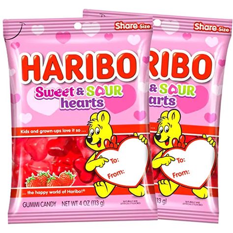 Haribo Hearts, Haribo Gummies, Heart Gummies, Gummy Hearts, Haribo Gummy Bears, Valentines Treats, Icing Ideas, Valentine Theme, Sour Candy