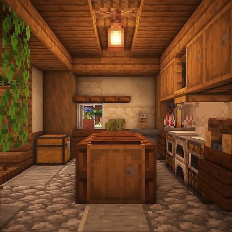 Interior Hobbit House Minecraft, Minecraft Spruce House Interior, Minecraft Doors Design, Spruce Interior Minecraft, Minecraft Survival House Interior, Minecraft Entry Way, Lush Cave House Minecraft, Minecraft Cave Base Ideas, Minecraft Fridge