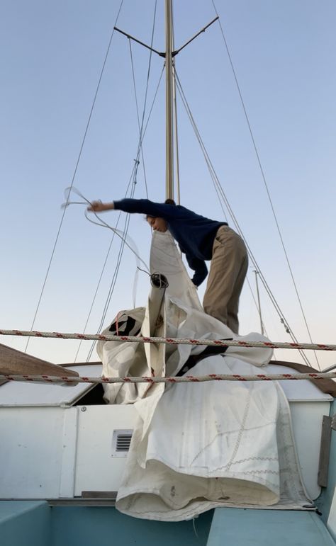 Small Yacht Aesthetic, Sailboat Living Boat Life, Vintage Sailing Aesthetic, Sail Aesthetic, Sailboat Aesthetic, Sailing Aesthetic, Sailing Life, Sail Life, Living On A Boat