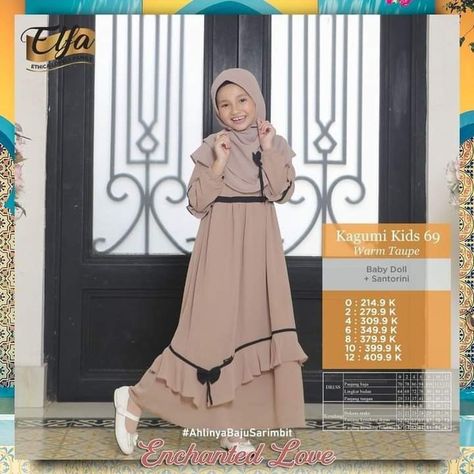 Girls Dress Tutorial, Islamic Clothing Abayas, Muslim Long Dress, Islamic Fashion Dresses, Moslem Fashion, Princess Dress Kids, African Dresses For Kids, Kids Frocks Design, Kids Dress Patterns