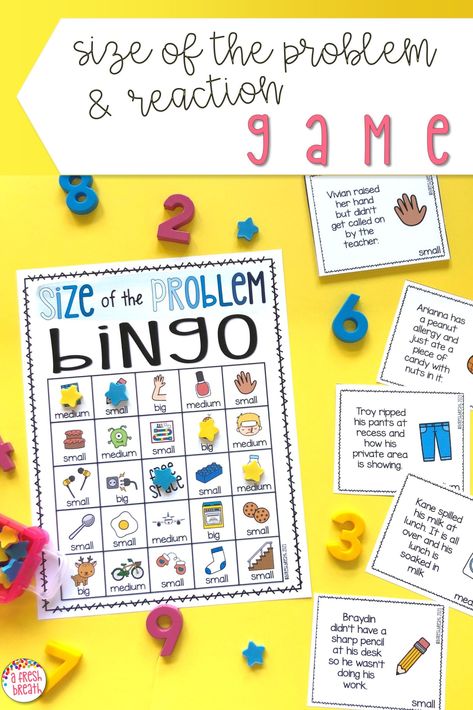 Big Problem Small Problem Activities, Aba Social Group Activities, Elementary Social Skills Group, Summer School Sel Activities, Social Skills Elementary, Social Emotional Regulation Activities, Size Of Problem Size Of Reaction, Size Of Problem Activities, Size Of The Problem Activities