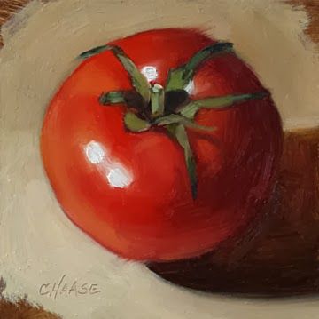 Cynthia Haase Fine Art:How did she capture that red so well? Red turns pink when you lighten it! Vegetable Painting, Tomato Season, Original Pastel, Food Painting, Fruit Painting, 수채화 그림, Daily Painting, Contemporary Abstract Art, Painting Still Life