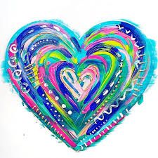 Drawing Art Ideas, Heart Art Projects, Easy Abstract Art, Project Abstract, Abstract Art Projects, Heart Projects, Homemade Art, Abstract Art Diy, Painted Hearts