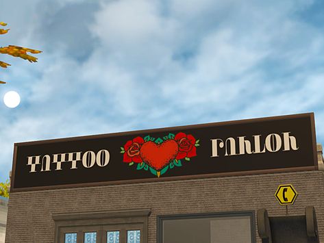 Sims 4 Tattoo Parlor, Sims 4 Tattoo Shop Cc, Sims 4 Tattoo Shop, Piercing Display, Artist Career, Sims2 Cc, Countdown Gifts, Sims 4 Tattoos, Tattoo Posters