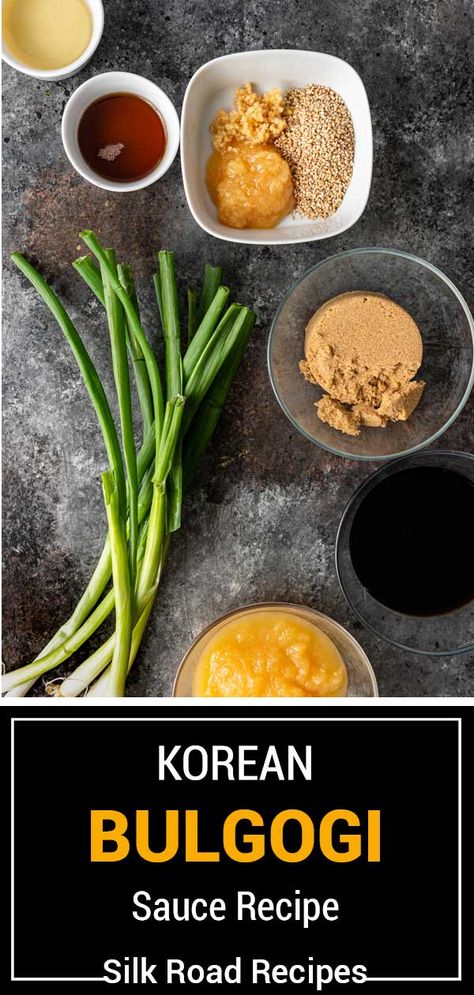 Bugolgi Sauce Recipe, Korean Bulgogi Marinade, Homemade Bulgogi Sauce, Easy Bulgogi Sauce, Korean Sauce For Beef, Bulgogi Recipe Marinade, Bulgogi Sauce Recipe Easy, Bulgogi Recipe Sauce, Korean Bulgogi Sauce Recipe