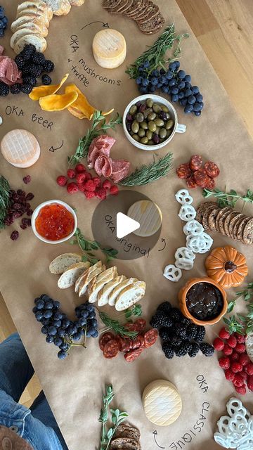 Sabrina Stavenjord on Instagram: "This is your sign to turn your island into a grazing table. 🧀✨ @FromageOKACheese has been around for over 139 years and a must anytime I’m building a cheese board. I always make sure to include different flavours and textures, leaving some rind on and some rind off (yes you can eat the rind!) 

While I’m a rind off kind of a girl, I can totally appreciate the texture and taste of the iconic OKA rind. Are you #OKASideRindOn or #OKASideRindOff? Click the link in my bio to cast your vote and save $1 on your next OKA purchase! #ad" Large Charcuterie Board Display, Island Charcuterie Board, Island Charcuterie, Charcuterie Board Display, Grazing Table, Grazing Tables, To Cast, Charcuterie Board, Cheese Board