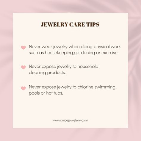 Enhance the longevity of your precious jewelry pieces with our expert tips on jewelry care. Protect your investment by avoiding physical strain and exposure to harsh chemicals and chlorine, and witness the everlasting glow of your jewelry collection. Get yours now:👇 Link in bio: 🌐 Follow us: @nice.jewelery #Nicejewelery #jewelry #jewelrycare #bangles Bio Ideas For Jewelry Business, Jewelry Instagram Bio Ideas, Stories For Jewellery Brand, Jewelry Bio For Instagram, Content Ideas Jewelry, Fun Facts About Jewelry, Jewelry Care Tips Card, This Or That Jewelry Edition, Bio For Jewellery Page Instagram