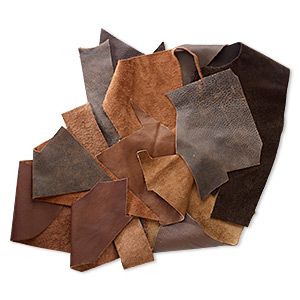 Leather scrap mix (natural / dyed), brown tones, mixed shape. Sold per 1/2 pound pkg. Bracelet Blanks, Seed Bead Projects, Leather Scrap, Bead Projects, Leather Scraps, Leather Art, Fire Mountain Gems And Beads, Fire Mountain, Fire Mountain Gems