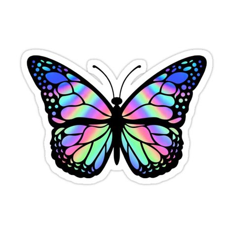 Decorate laptops, Hydro Flasks, cars and more with removable kiss-cut, vinyl decal stickers. Glossy, matte, and transparent options in various sizes. Super durable and water-resistant. Holographic Rainbow Butterfly Holographic Butterfly, Rainbow Butterflies, Sticker Design Inspiration, Butterfly Printable, Hologram Stickers, Happy Rakshabandhan, Rainbow Butterfly, Butterfly Gifts, Rainbow Stickers