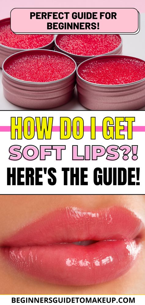 Soft And Pink Lips, Diy Lip Mask, Lips Care, Lip Scrub Recipe, Beauty Hacks Lips, Lip Scrub Diy, Lip Care Routine, Soften Lips, Diy Lips