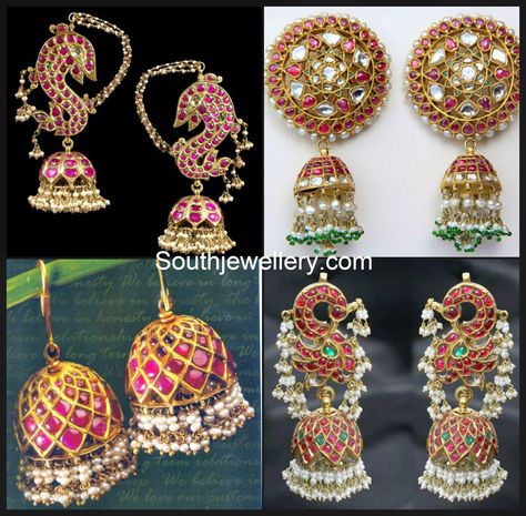 ruby pearl jhumkas collection Pearl Jhumkas, Earrings Latest, Latest Jewellery Designs, Jhumka Designs, Jewellery Board, Simple Jewellery, Antique Jewellery Designs, Jewelry Designing, Jewellery Indian