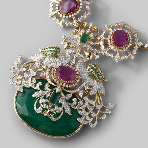 Vasundhara Jewellery, New Jewellery Designs, Ruby Necklace Designs, Diamond Jewelry Set, Indian Fashion Jewellery, Diamond Pendants Designs, Daily Wear Jewellery, Fashion Jewellery Online, Antique Jewellery Designs