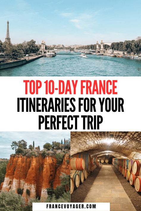 Map Of France Travel, 10 Days In France Itinerary, 2 Weeks In France Itinerary, France Itinerary 10 Days, Southern France Travel, Normandy Itinerary, 10 Days In France, France In Winter, France Travel Itinerary