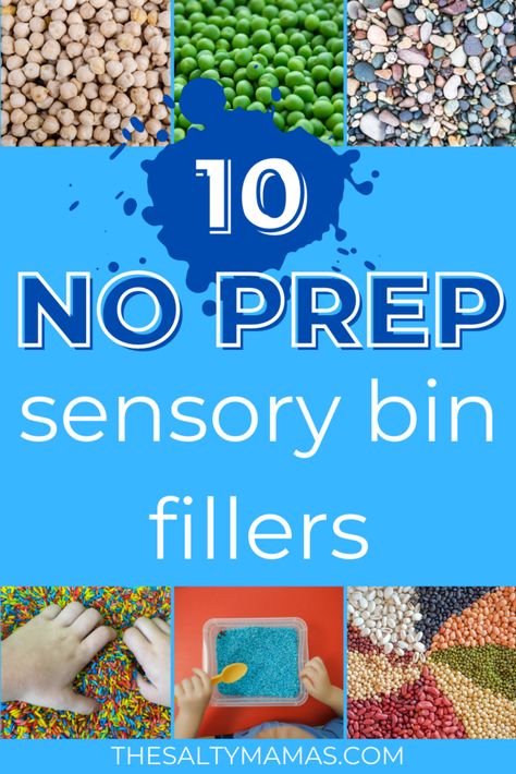 Sensory Tub Fillers, Sensory Table Fillers For Preschool, Sensory Filler Ideas, How To Make Sensory Bins, 2nd Grade Sensory Bins, Ideas For Sensory Bins, Dry Sensory Bin Ideas, Sensory Bin Filler Ideas, Sensory Table Ideas For Preschool