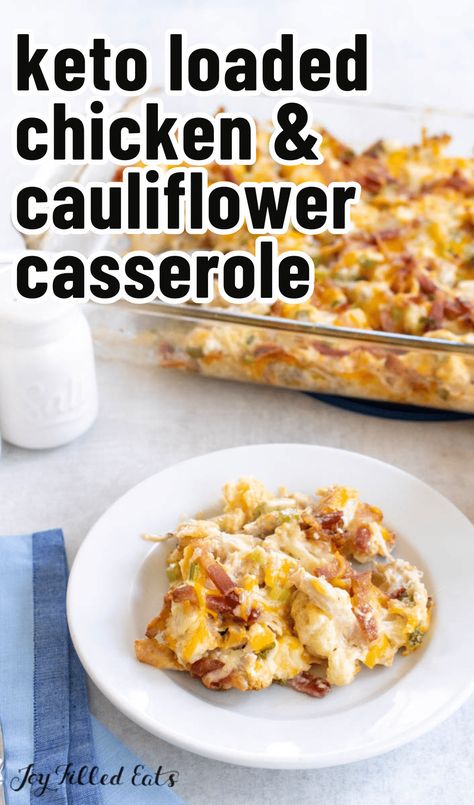 Keto Chicken Cauliflower Casserole Recipe | Low Carb